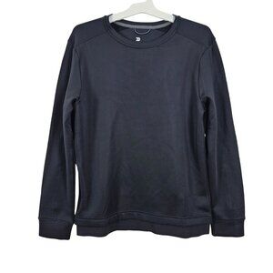 Mens Black All In Motion Athletic Sweatshirt Medium Long Sleeve Crew Neck Warm